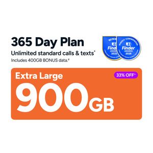 Kogan Mobile Extra Large 4G Prepaid — 365 Days, 900GB