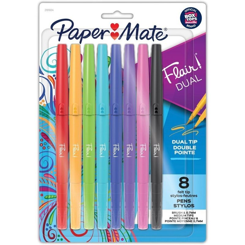 Paper Mate Flair Pens 8-Pack + Eko Charging Stand