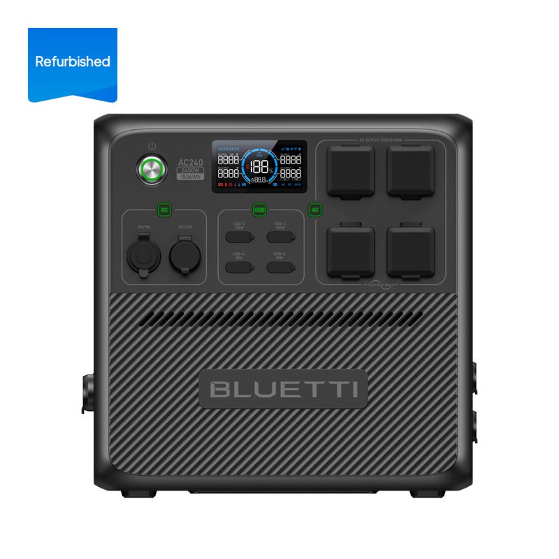 Bluetti AC240 2,400W 1,536Wh Refurbished Power Station