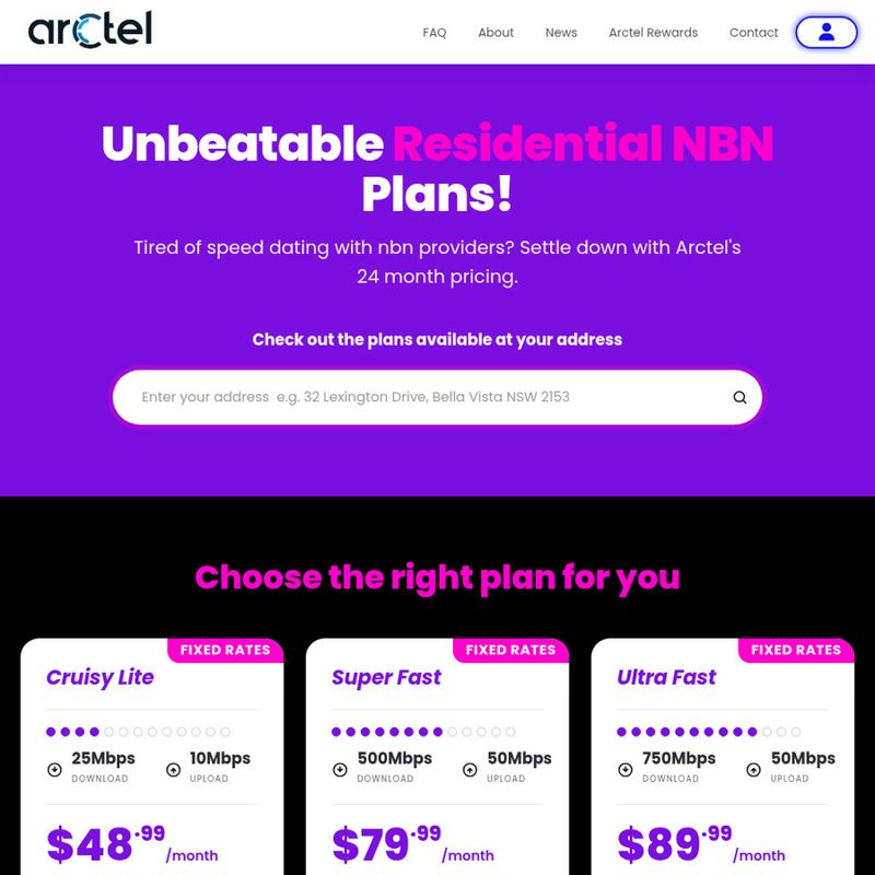 NBN 500/50 /Month, 24-Month Locked Pricing