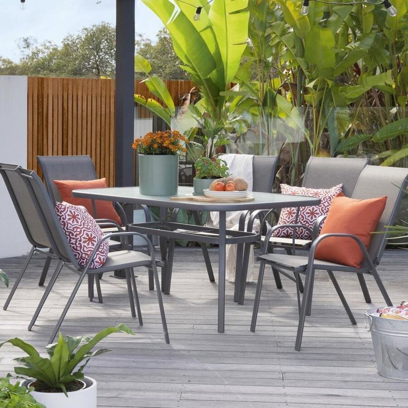 Marquee 7-Piece Steel Outdoor Setting