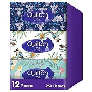 Quilton 250 Facial Tissue 12-Pack