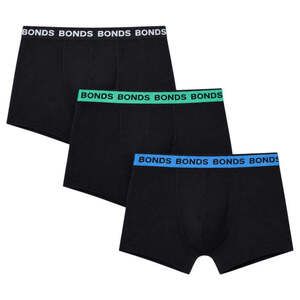 6 Pack Mens Bonds Core Trunk Underwear Black - S / Black