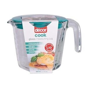 Decor Cook 650mL Glass Measuring Jug with Lid