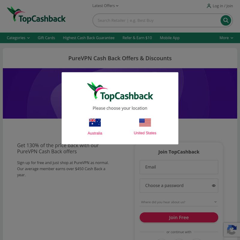 PureVPN 130% Cashback for New Customers