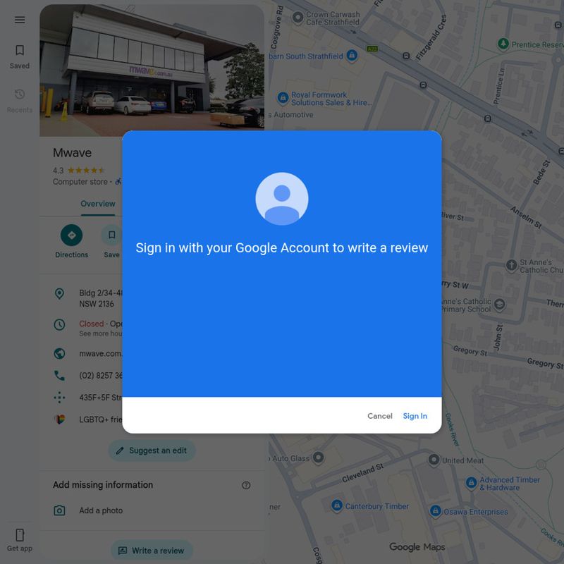 Mwave Voucher for Google Review