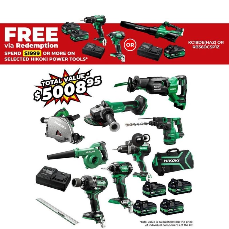 Hikoki 36V 8-Piece Brushless Combo Kit