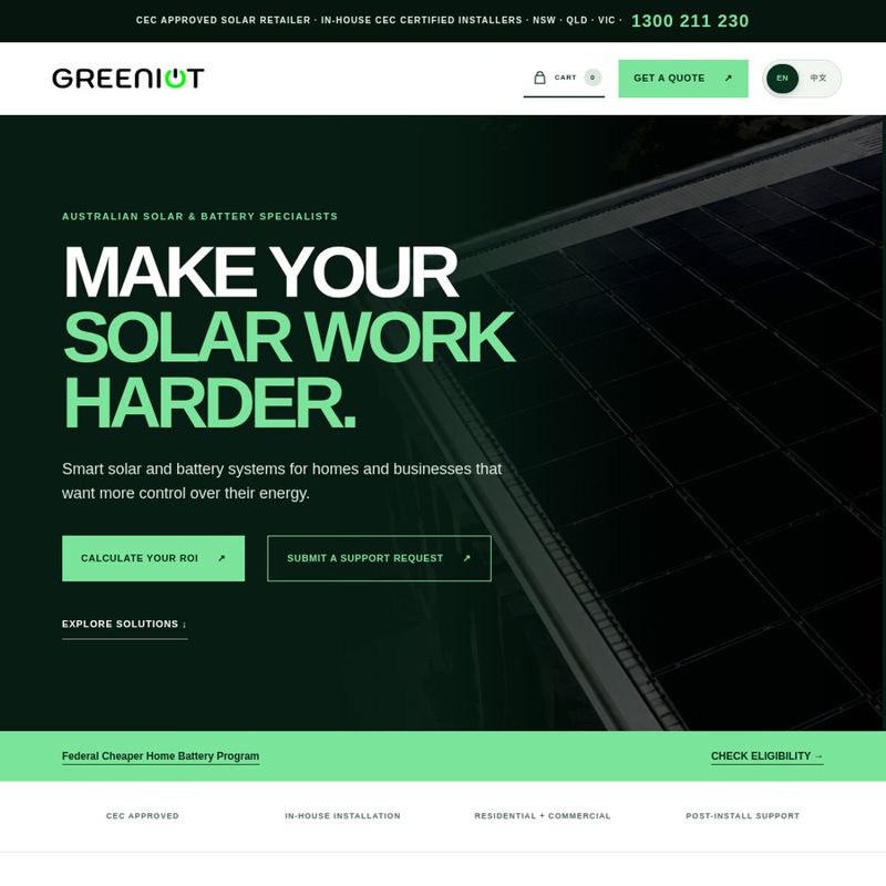 Sungrow 30kWh Battery + 10kW Inverter After Rebate