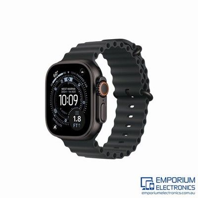 Apple Watch Ultra 3 49mm Natural Titanium Case GPS + Cellular Ocean Band (Anchor Blue)