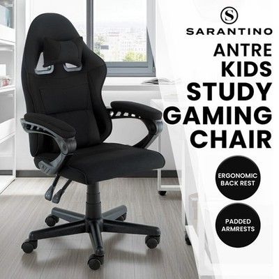 Sarantino Antre Adjustable Height Gaming Chair (Black/White)