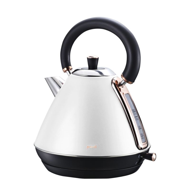 Pronti 1.7L Rose Trim Collection Kettle Stainless Steel (Black)