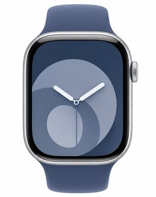 Apple Watch Series 10 46mm Silver Aluminium Case GPS Sport Band (S/M) [Denim]