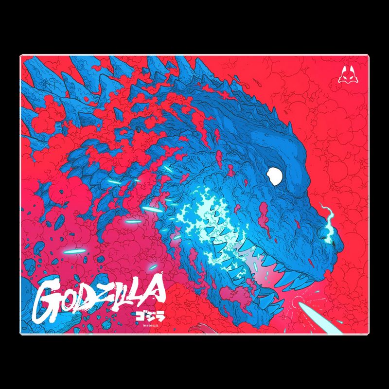 ARBITER STUDIO TENKO GODZILLA Lunar 500x400mm Glass Mousepad - Heat Ray