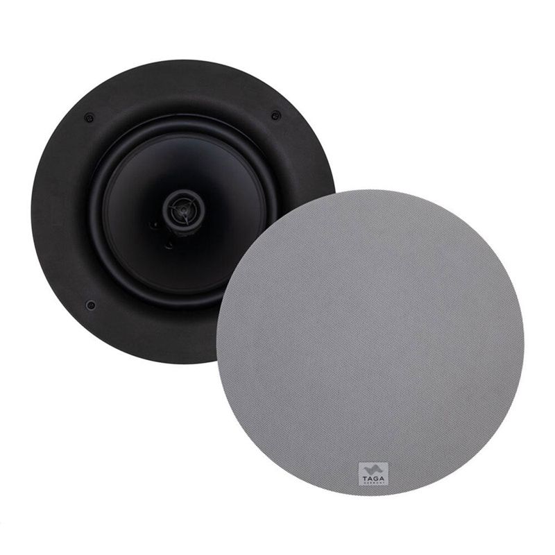 TAGA Harmony 8" 2-Way In-Ceiling Speakers Pair (White)
