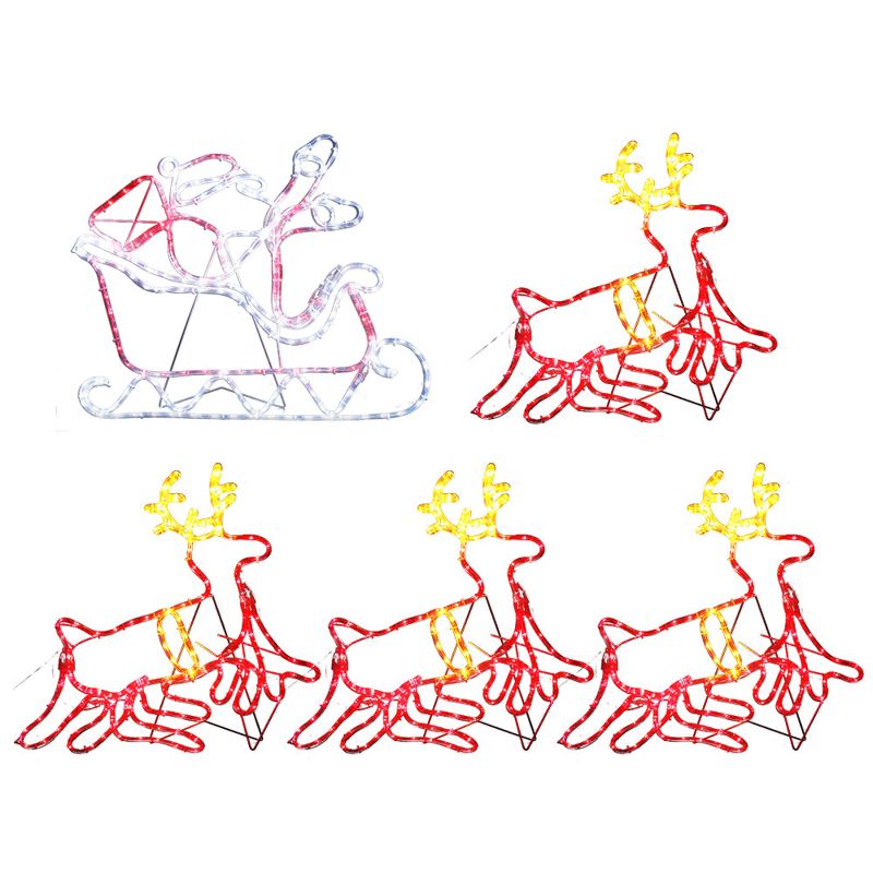 Jingle Jollys Christmas Lights Reindeer Sleigh 806 LED Decorations