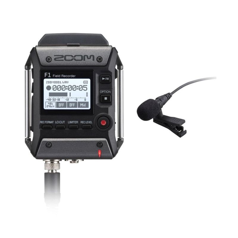 Zoom F1 Field Recorder with Lavalier Mic