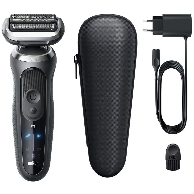 Braun Series 7 Electric Shaver for Men with Travel Case (Grey)