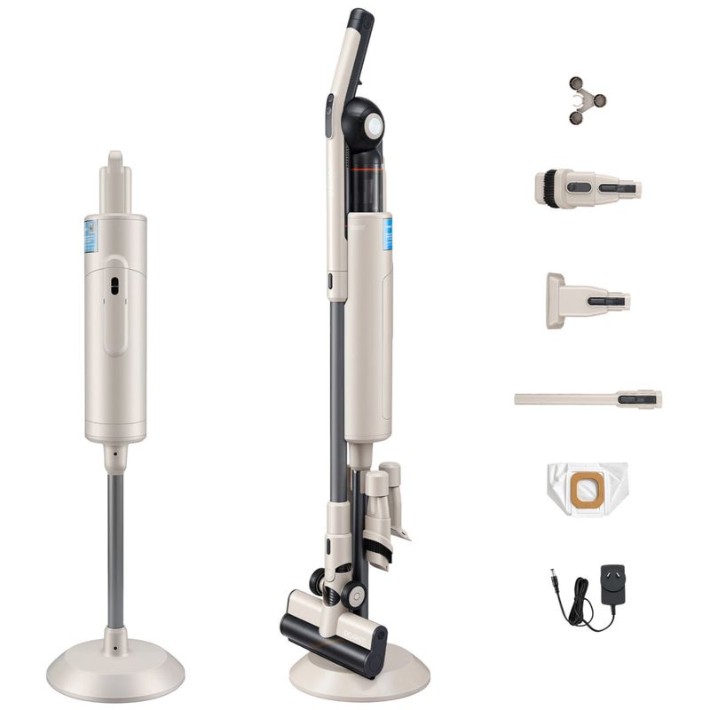 Devanti Cordless Vacuum Cleaner with Auto-Empty Dust Station 18kPa Suction (Grey)