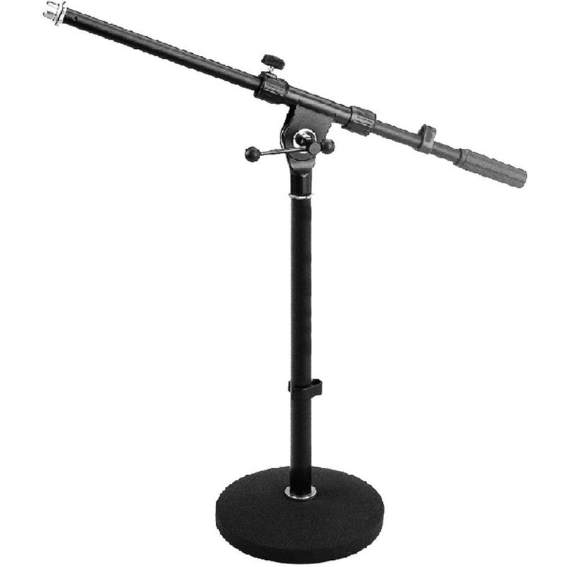 SoundKing DD032B - Mini Round Base Floor Microphone Stand with telescopic boom