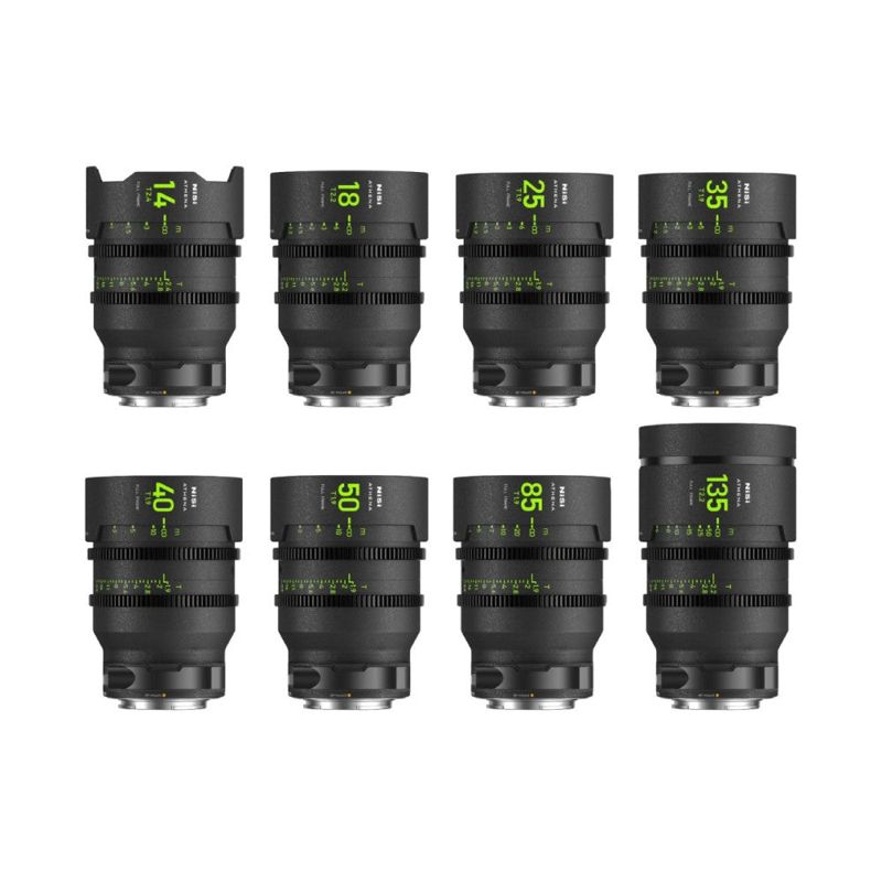 NiSi ATHENA PRIME Full Frame Cinema Lens Master Kit with 8 Lenses (RF Mount)