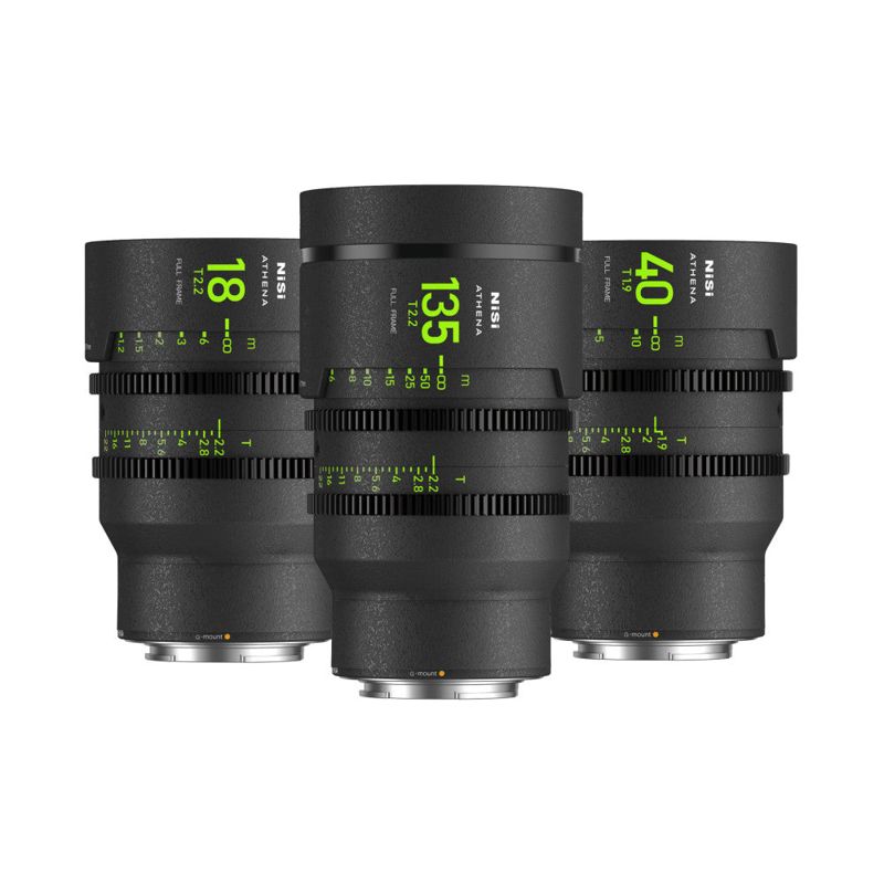 NiSi ATHENA PRIME Full Frame 3-Lens Add-On Kit (18mm T2.2, 40mm T1.9, 135mm T2.2, G Mount)