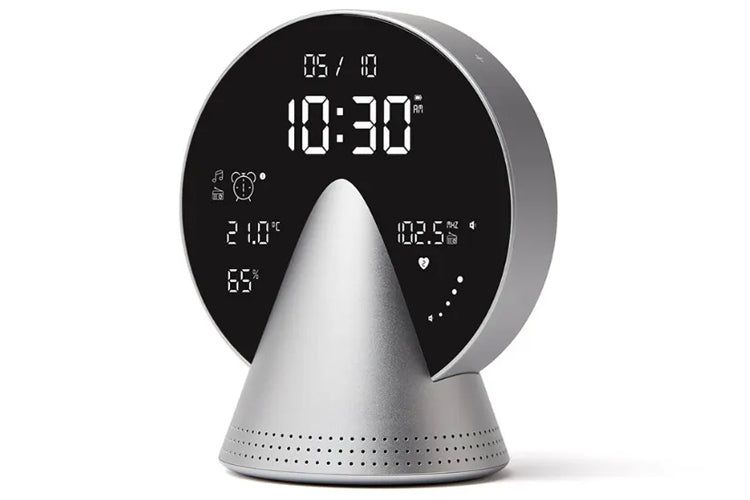 Lexon Conic Radio Alarm Clock With FM Bluetooth Speaker - Alu Polish