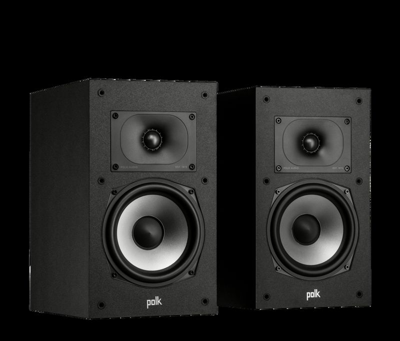 Polk Audio Monitor XT20 High-Resolution Bookshelf Speakers Pair (Black)