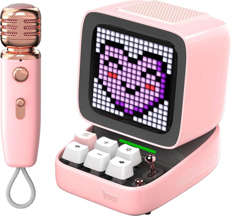 Divoom Ditoo-Mic Mini Karaoke Machine Pixel Art Bluetooth Speaker (Green)