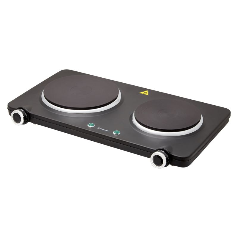 Westinghouse Electric 2250W Portable Double Solid Hotplate (Black)
