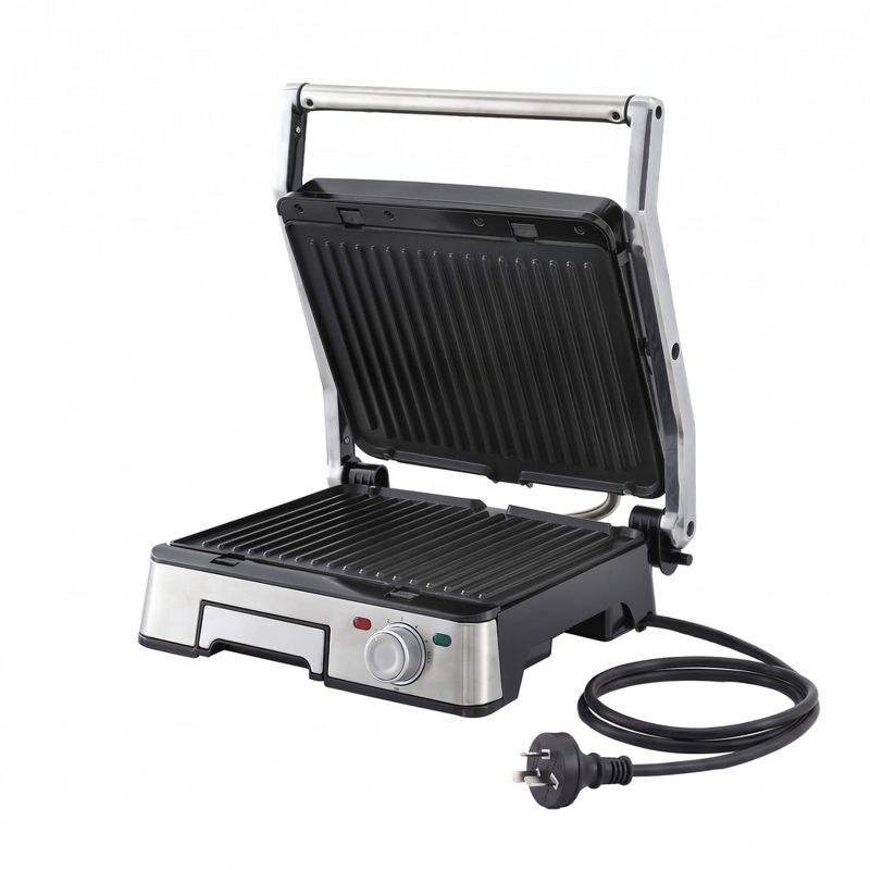 Devanti 2000W 3-in-1 Panini Press Grill Sandwich Maker 180° Open 4 Slice