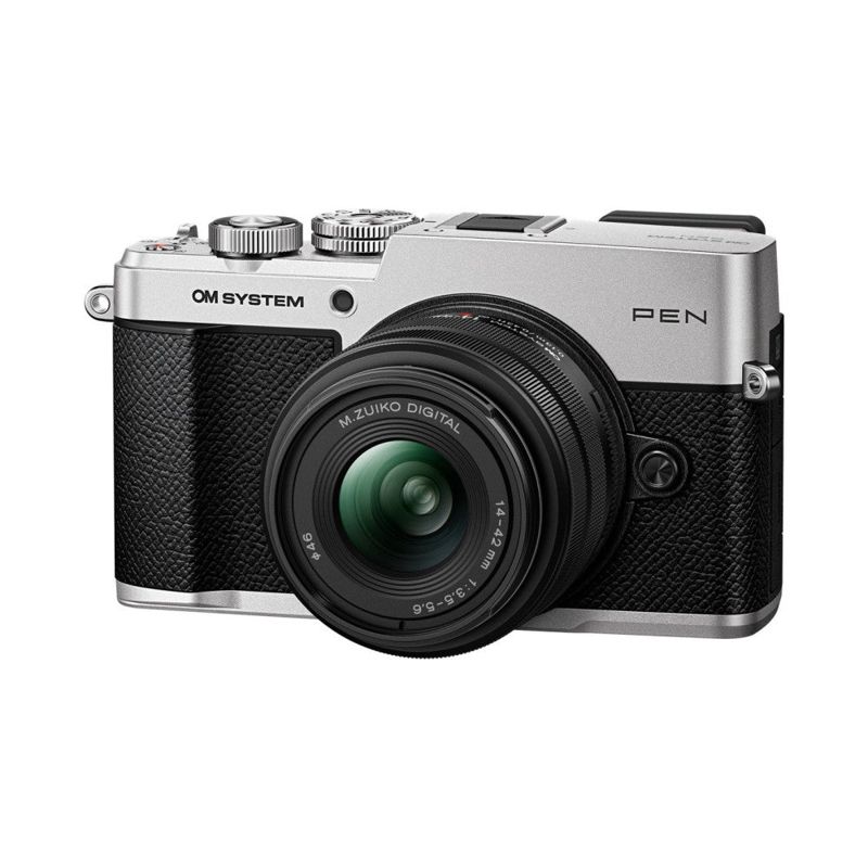 OM System PEN Kit with M.Zuiko Digital 14-42mm Lens Silver