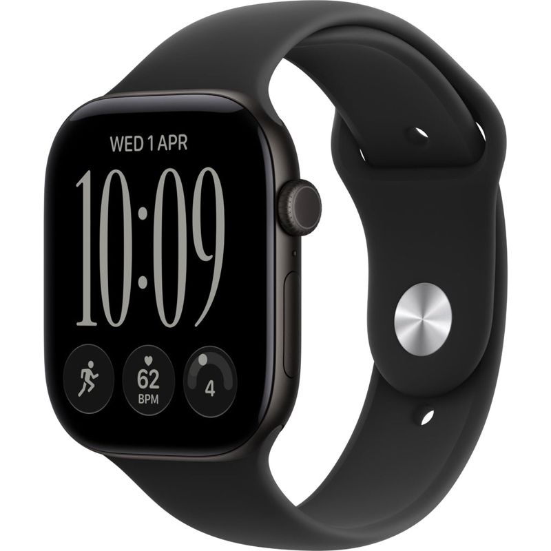 Apple Watch Series 12 46mm Black Aluminium Case GPS Sport Band (M/L) [Black]