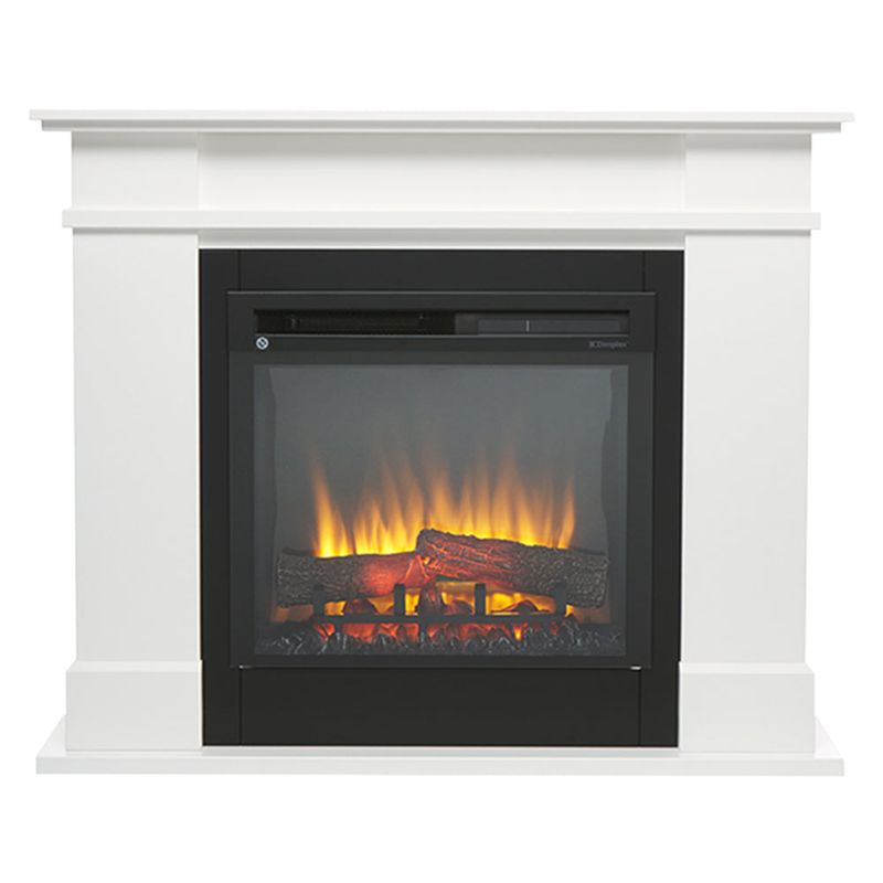 Dimplex 1500W Medium Rail Suite Portable LED Electric Fireplace Room Heater