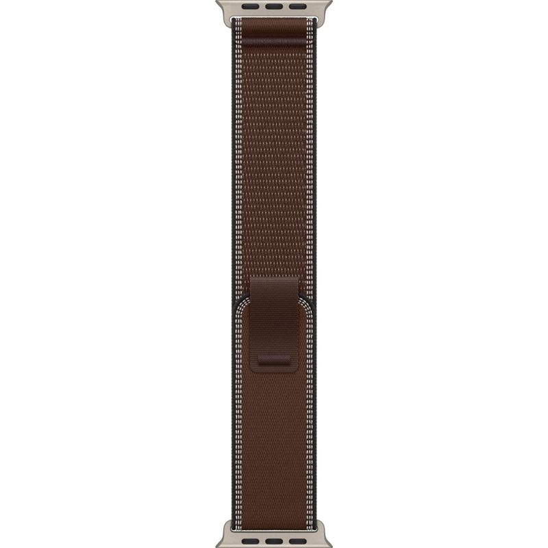Apple Watch 49mm[Burgundy] Trail Loop [M/L] [Natural Titanium Finish]