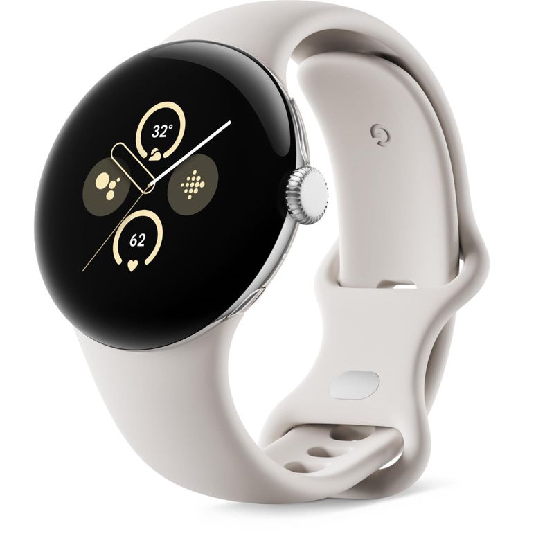 Google Pixel Watch 2 LTE (Polished Silver with Porcelain Active Band)