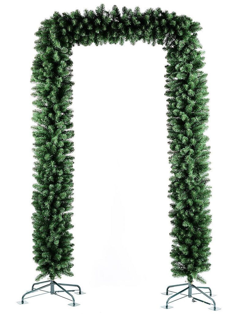 2.4m Balsam Fir Hedge Look Christmas Archway | 1200 Tips & Metal FrameGreen
