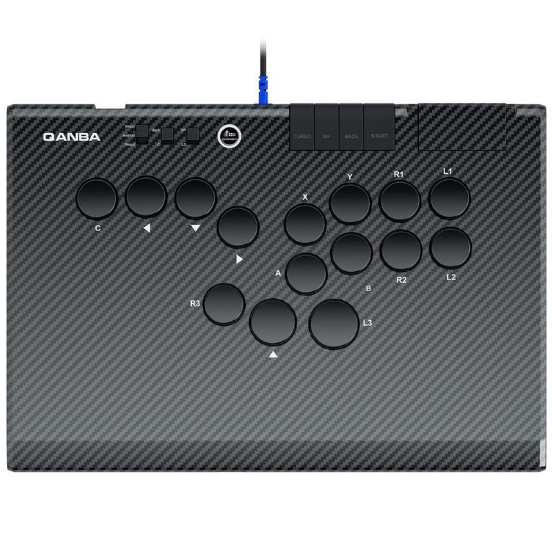 Qanba Ruby Wireless Arcade Controller (Carbon Fiber Black)