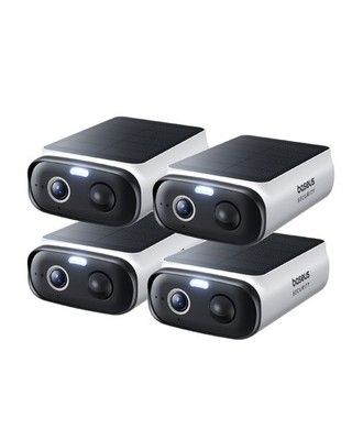 Baseus S1 Lite 2K Solar Security Camera 4 Pack (White)