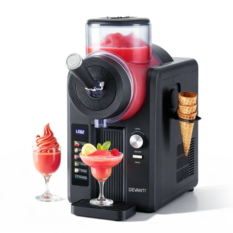 Devanti Slushie Machine Ice Cream Maker 2L (Grey)
