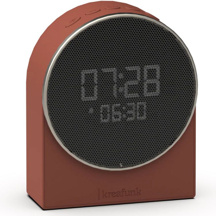 Kreafunk Ivy Alarm Clock with Bluetooth Speaker (Terracotta)