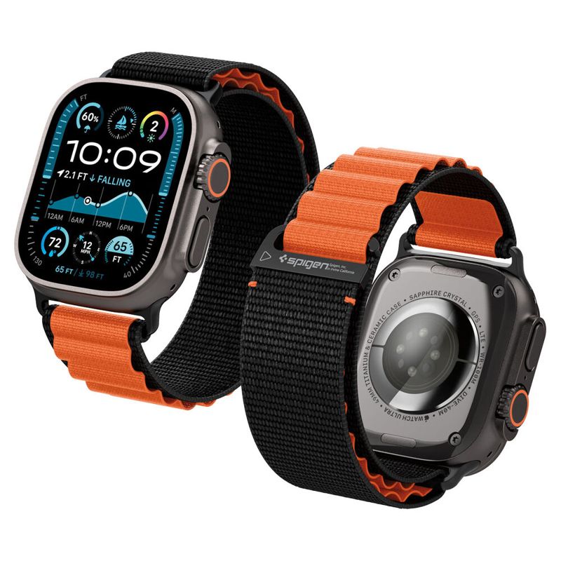Spigen Apple Watch 49mm 46mm 45mm 44mm 42mm WBF1 Band (Black Orange)