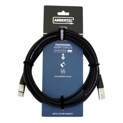 Ambertec Cables Microphone cable 5m REAN XLR M-F